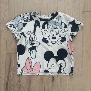 H&M Disney Toddler T-Shirt 2T Mickey Minnie Graphic Tee Like New